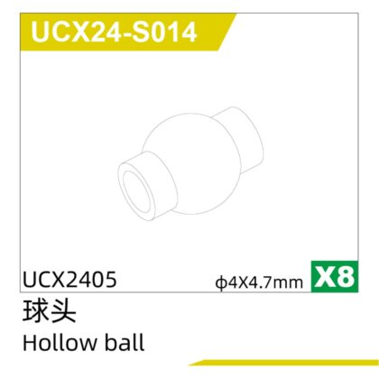 °4*4.7Hollow ball screw(8pcs) UCX2405 & UCX2405PRO - UCX24-S014 - VroomRC